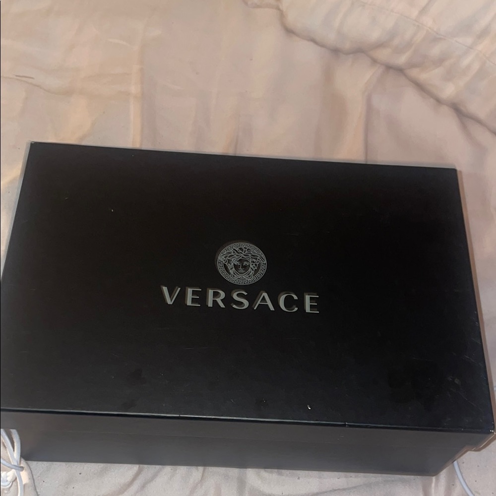 Versace Black Slippers Luxurious Comfort